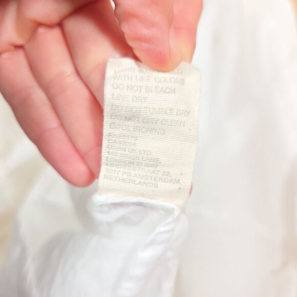 Forever That Girl Ruffled Eyelet Square-Neck Dress Women's Sz L Anthropologie - Picture 13 of 13